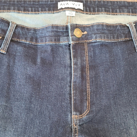 Ava & Viv Plus Size High Rise Skinny Jeans 26W NWT - Picture 2 of 5